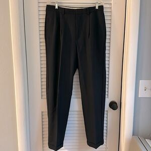 Tommy Hilfiger Vintage Wool Navy Windowpane Dress Slacks, Sz 33x32